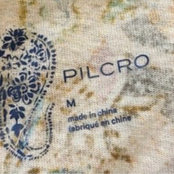 Anthropologie Pilcro Paisley Floral Swing Tee | M | Yellow/Orange Multi - Picture 4 of 6